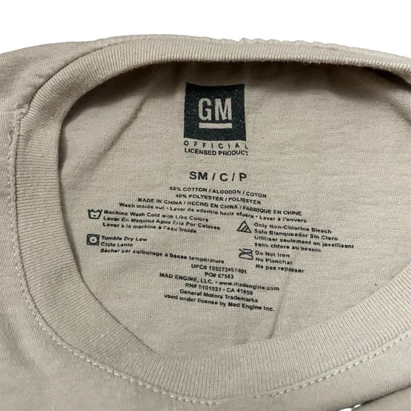 GM Beige Coral Pink 1965 Corvette Trendy Retro Racing T Shirt Women’s Size S - Picture 4 of 6